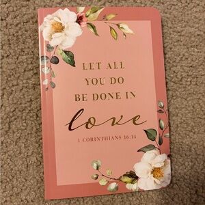 Target Pink Floral Scripture Journal, tealights, and a wax melt
